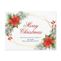 Merry Kerstrode Poinsettia Corporate Greeting
