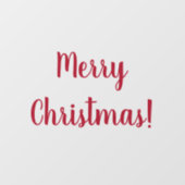 Merry Kerstrode Typografie Festive Raamsticker (Vel)