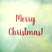 Merry Kerstrode Typografie Festive Raamsticker (Vel 3)