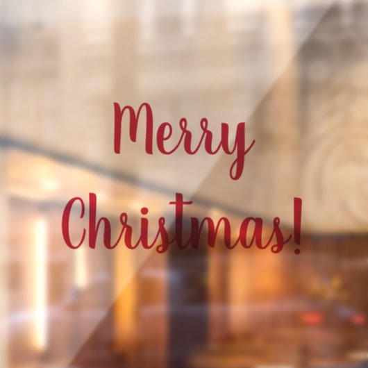 Merry Kerstrode Typografie Festive Raamsticker (Vel 2)