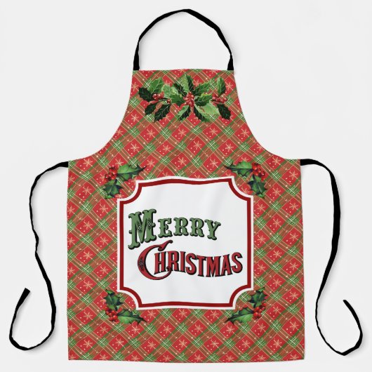 Merry Kerstroeplap Schort (Voorkant)