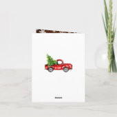 Merry kerstrood Boerderij Truck 4 Foto Feestdagen Kaart (Achterkant)