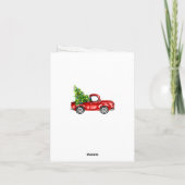 Merry kerstrood Boerderij Truck 4 Foto Feestdagen Kaart (Achterkant)