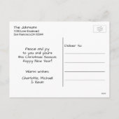 Merry Kerstroodboom Twinkly Lights Snow PHOTO Feestdagenkaart (Achterkant)