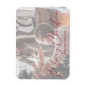 Merry Kerstroodminimalistische foto Magnet Magneet (Verticaal)