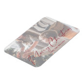 Merry Kerstroodminimalistische foto Magnet Magneet (Linkerzijde)