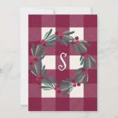 Merry Kerstrop Pset Monogram Land Feestdagenkaart (Voorkant)