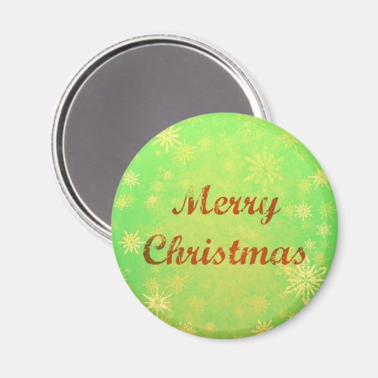 Merry KerstRound Magnet (Voorkant / Achterkant)