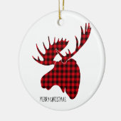 Merry kerstround Ornament-Pset Moose Keramisch Ornament (Links)