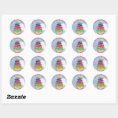 Merry KerstRound Stickers (Vel)