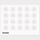 Merry Kerstroy Snowflake Return Address Ronde Sticker (Vel)