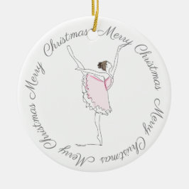 Merry Kerstroze Ballerina Ornament