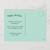 Merry Kerstroze Flamingo Custom Feestdagenkaart (Achterkant)