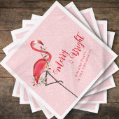 Merry Kerstroze Flamingo Custom Servet