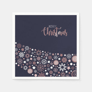 Merry Kerstroze Gold Snowflake Servet