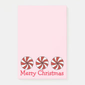 Merry kerstroze peppermint hard Snoep Post-it® Notes (Voorkant)