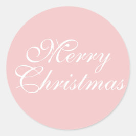 Merry Kerstroze Ronde Sticker