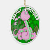 Merry Kerstroze slang Keramisch Ornament (Rechts)