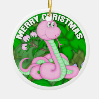 Merry Kerstroze slang Keramisch Ornament