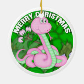 Merry Kerstroze slang Keramisch Ornament (Achterkant)