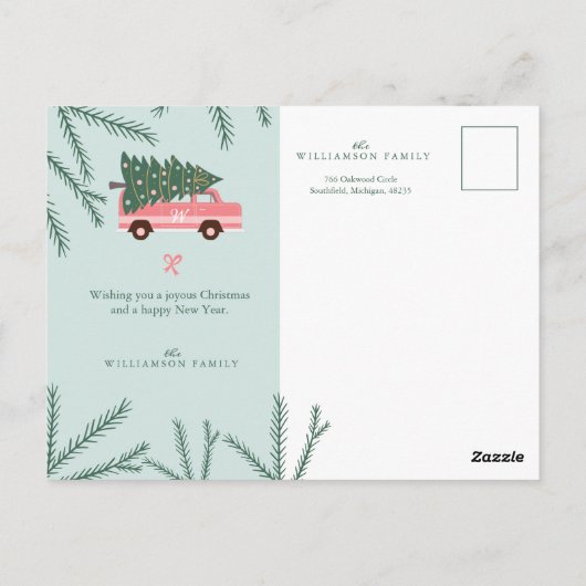 Merry Kerstroze stadscerne & Van Briefkaart (Achterkant)