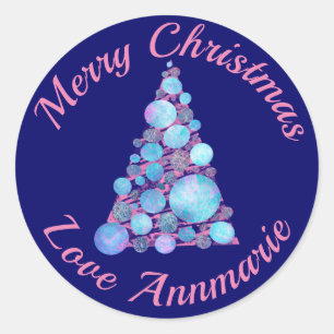 Merry Kerstroze Tree Sticker