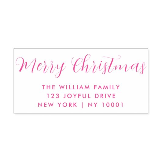 Merry Kerstroze Typografie Zelfinktende Stempel (Design)