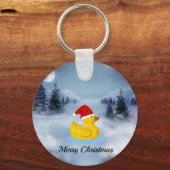 Merry KerstRubber Ducky Cute Sleutelhanger (Voorkant)