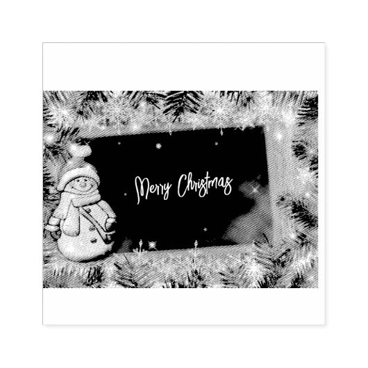 Merry KerstRubber Stamp Rubberstempel (Afrduk)