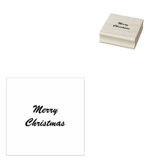Merry KerstRubber Stamp Rubberstempel (Gestempeld)