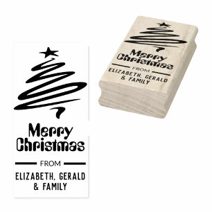 Merry KerstRubber Stamp Rubberstempel