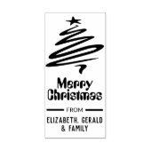 Merry KerstRubber Stamp Rubberstempel (Afrduk)