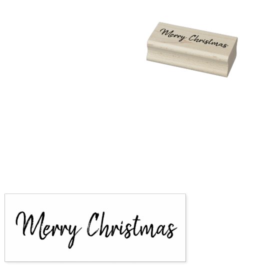 Merry KerstRubber Stamp Rubberstempel (Gestempeld)