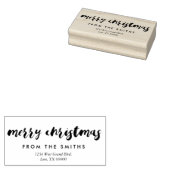 Merry KerstRubber Stamp Rubberstempel (Gestempeld)
