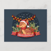 Merry KerstRudolph Briefkaart (Voorkant)