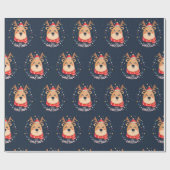 Merry KerstRudolph Cadeaupapier (Vlak)