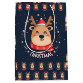 Merry KerstRudolph Medium Cadeauzakje (Voorkant)