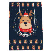 Merry KerstRudolph Medium Cadeauzakje (Achterkant)