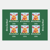 Merry Kerstrudolph Reindeer Persoonlijke naam Inpakpapier Vel (Voorkant)