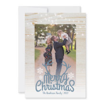 Merry Kerstrustic Antlers Foto Light