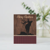 Merry Kerstrustic Elk Feestdagenkaart (Staand voorkant)