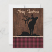 Merry Kerstrustic Elk Feestdagenkaart (Voorkant)