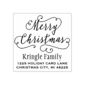 Merry Kerstry Joyful het Adres van de Terugkeer va Rubberstempel (Afrduk)