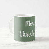 Merry Kerstsage Green Typography Festive Koffiemok (Voorkant links)