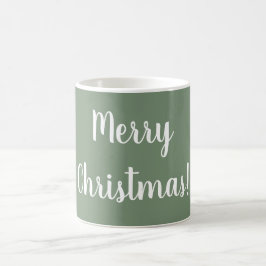 Merry Kerstsage Green Typography Festive Koffiemok