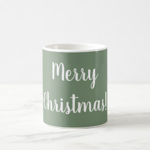 Merry Kerstsage Green Typography Festive Koffiemok