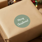 Merry Kerstsage Green Typography Festive Ronde Sticker