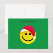 Merry KerstSanta Emoji Holiday Briefkaart (Voorkant / Achterkant)