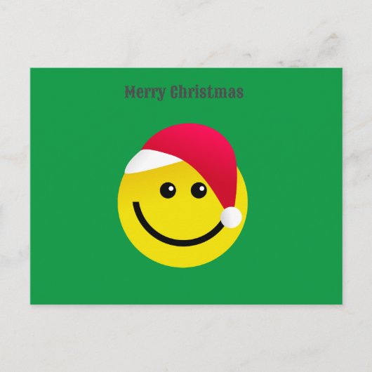 Merry KerstSanta Emoji Holiday Briefkaart (Voorkant)
