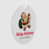 Merry kerstsanta ornament (voorkant)